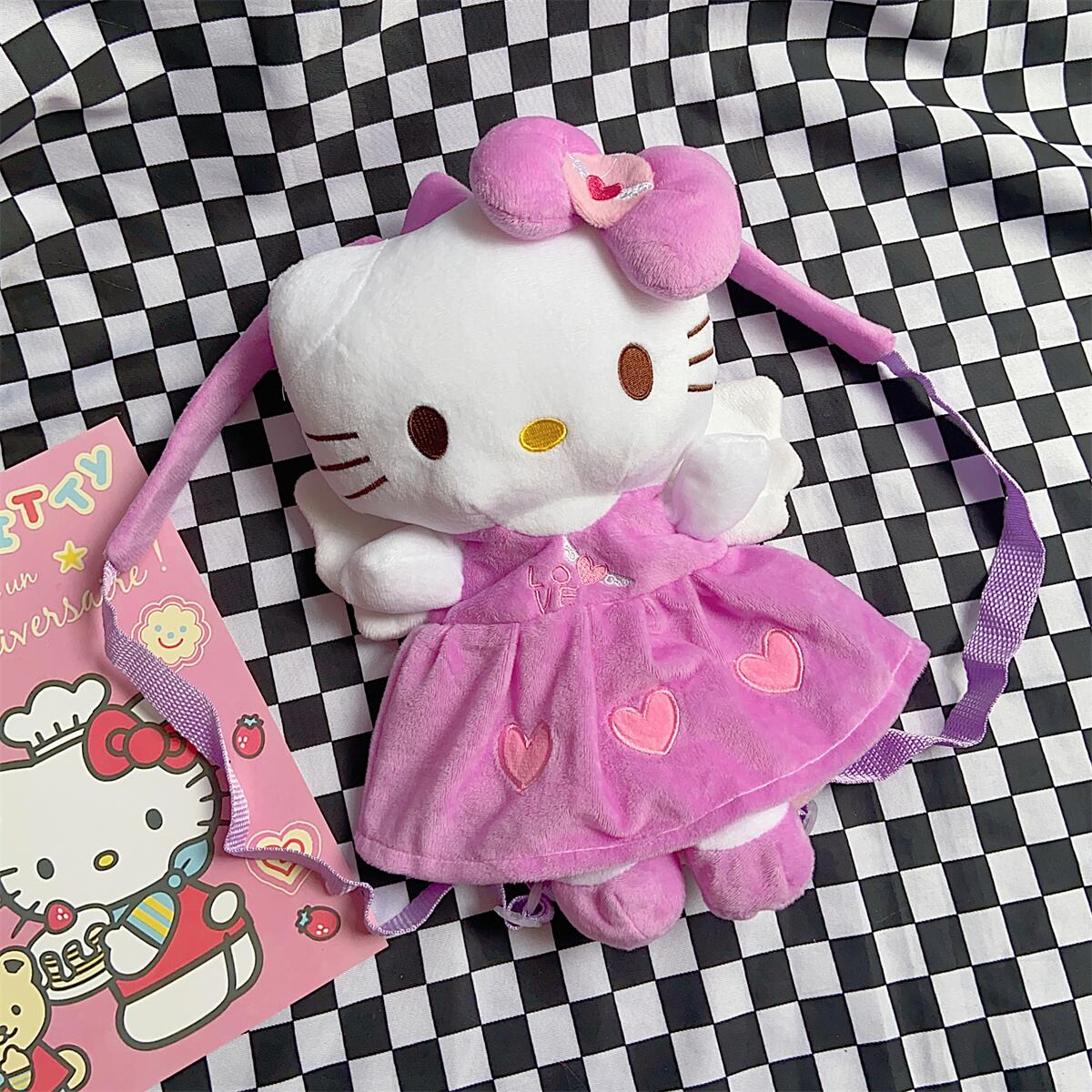 Y2K Hot Girl Pink Kitten Plush Backpack A40749