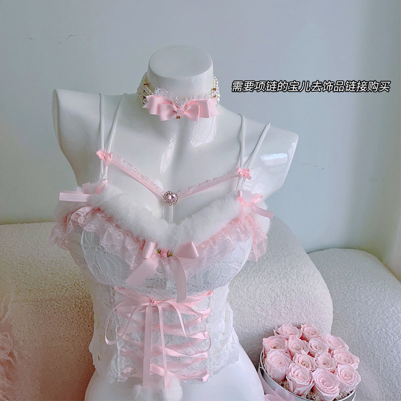 My baby's cute soft girl suspender A41369