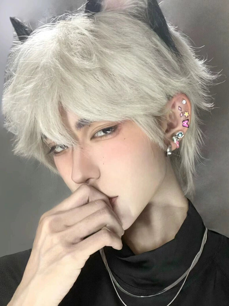 Silver anime cosplay wig AP240