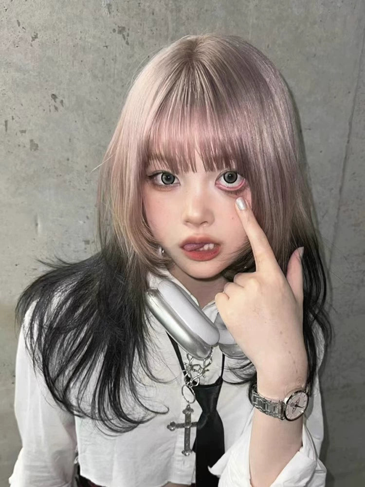 Shibuya Hottie Purple Gray Gradient Wig AP317