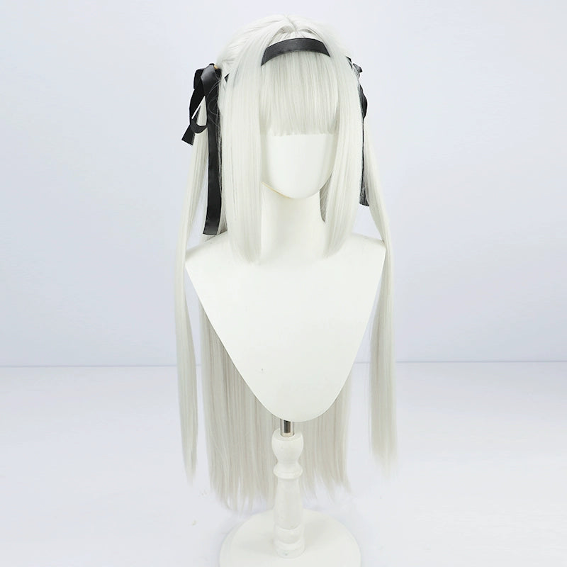 Kagura Mea cos silver white wig A40976