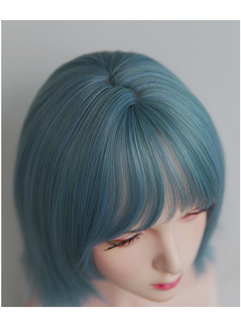 Blue Wolf Tail Mullet Wig A40658