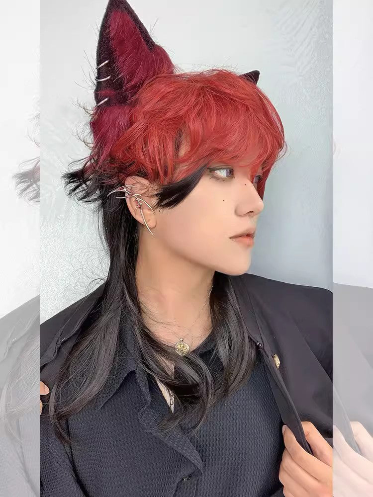 "Xuan Ye" wolf tail mullet head dk COS wig A40949