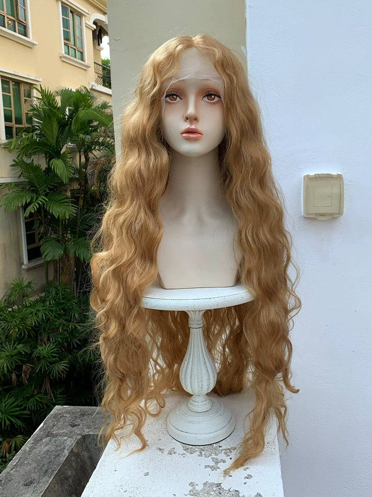 Romantic golden brown lace wig AP293