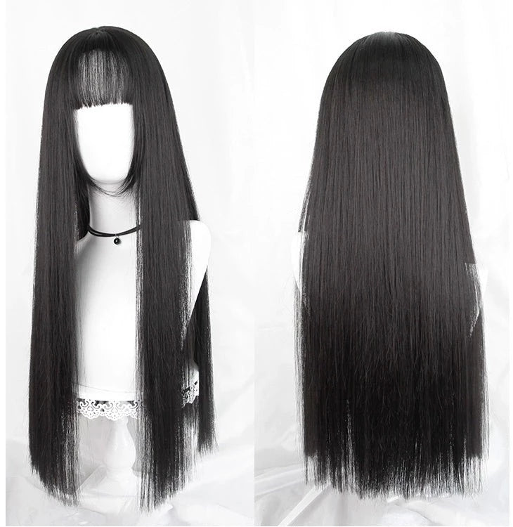 Natural black comic wig A41195