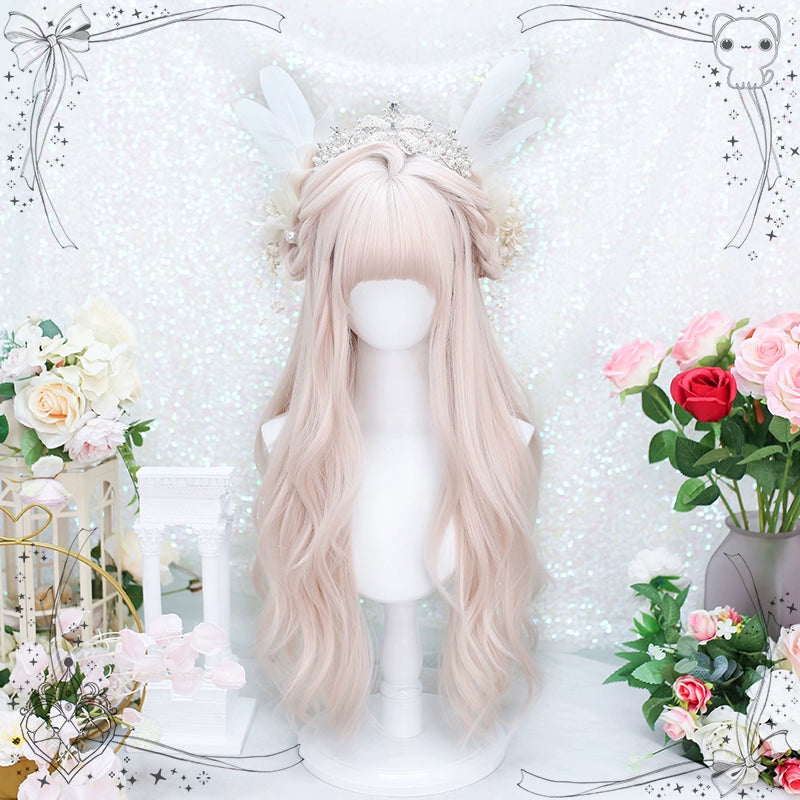 "Soft" pink Lolita long curly hair AP291