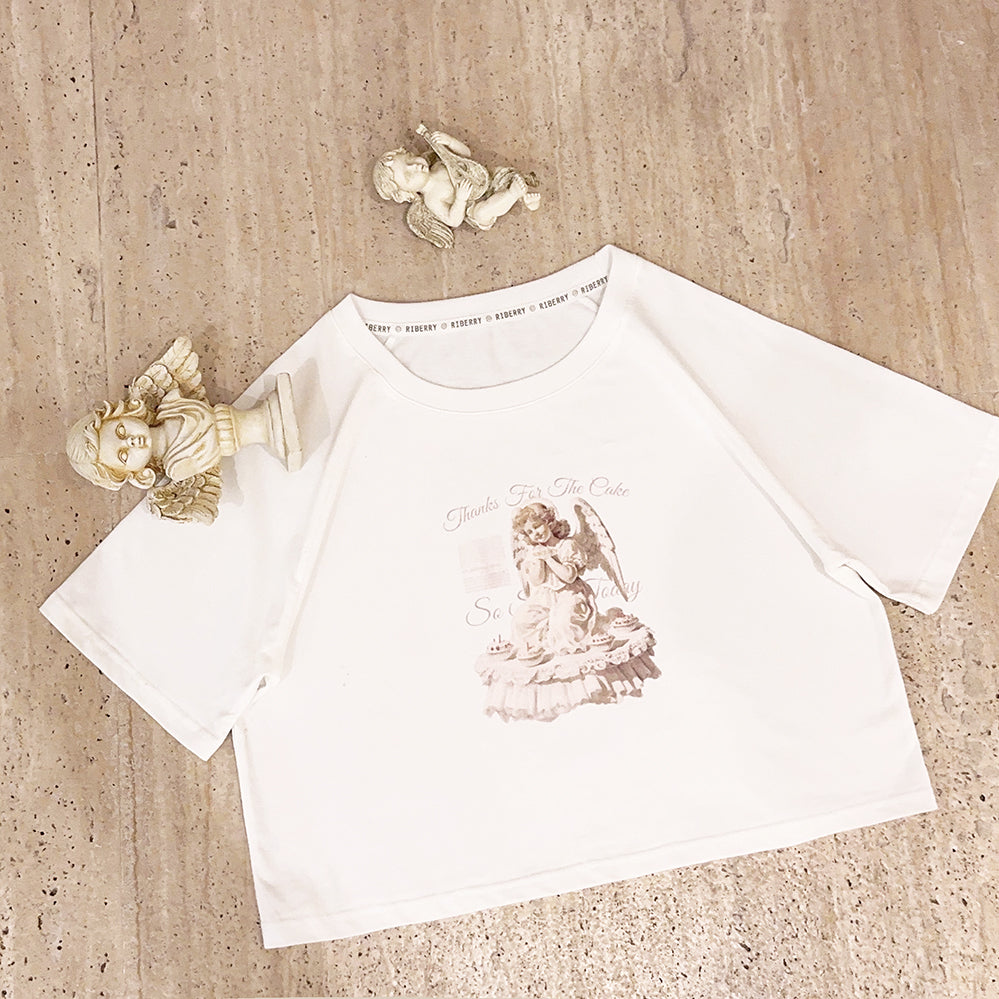 Retro girl lace T-shirt A40618