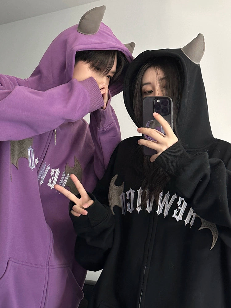 Couple outfit original hip-hop little devil hooded sweater A40905
