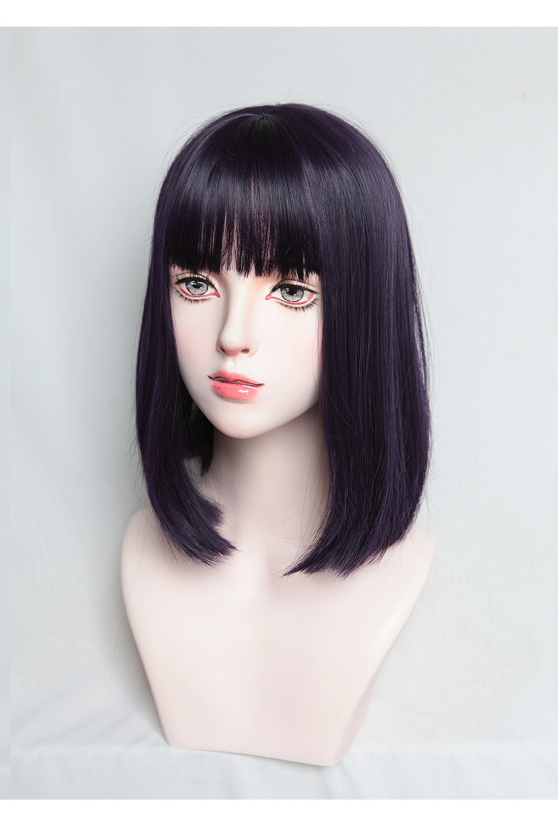 Raspberry Purple Short Straight Hair A40695