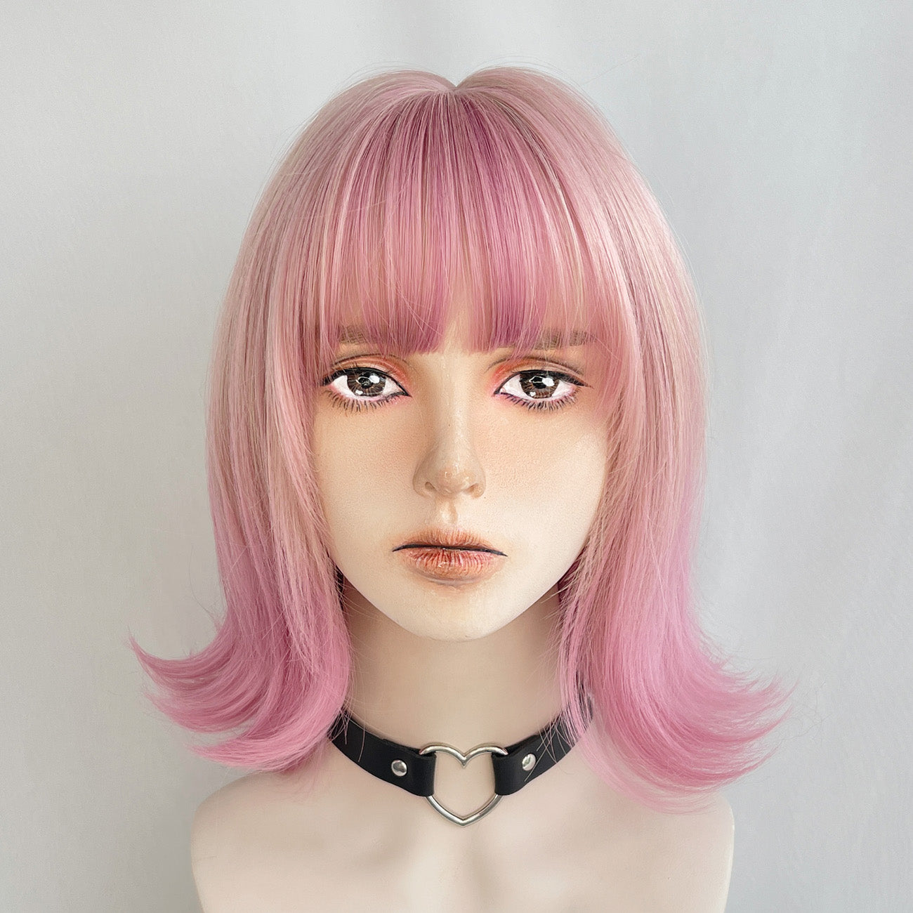 Rose gold gradient highlight y2k wig A40745