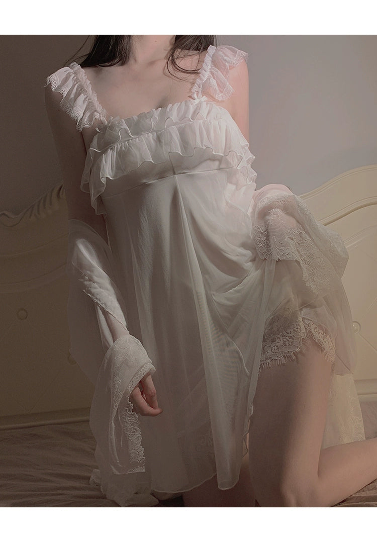 Sweet mesh fairy suspender nightgown AP183
