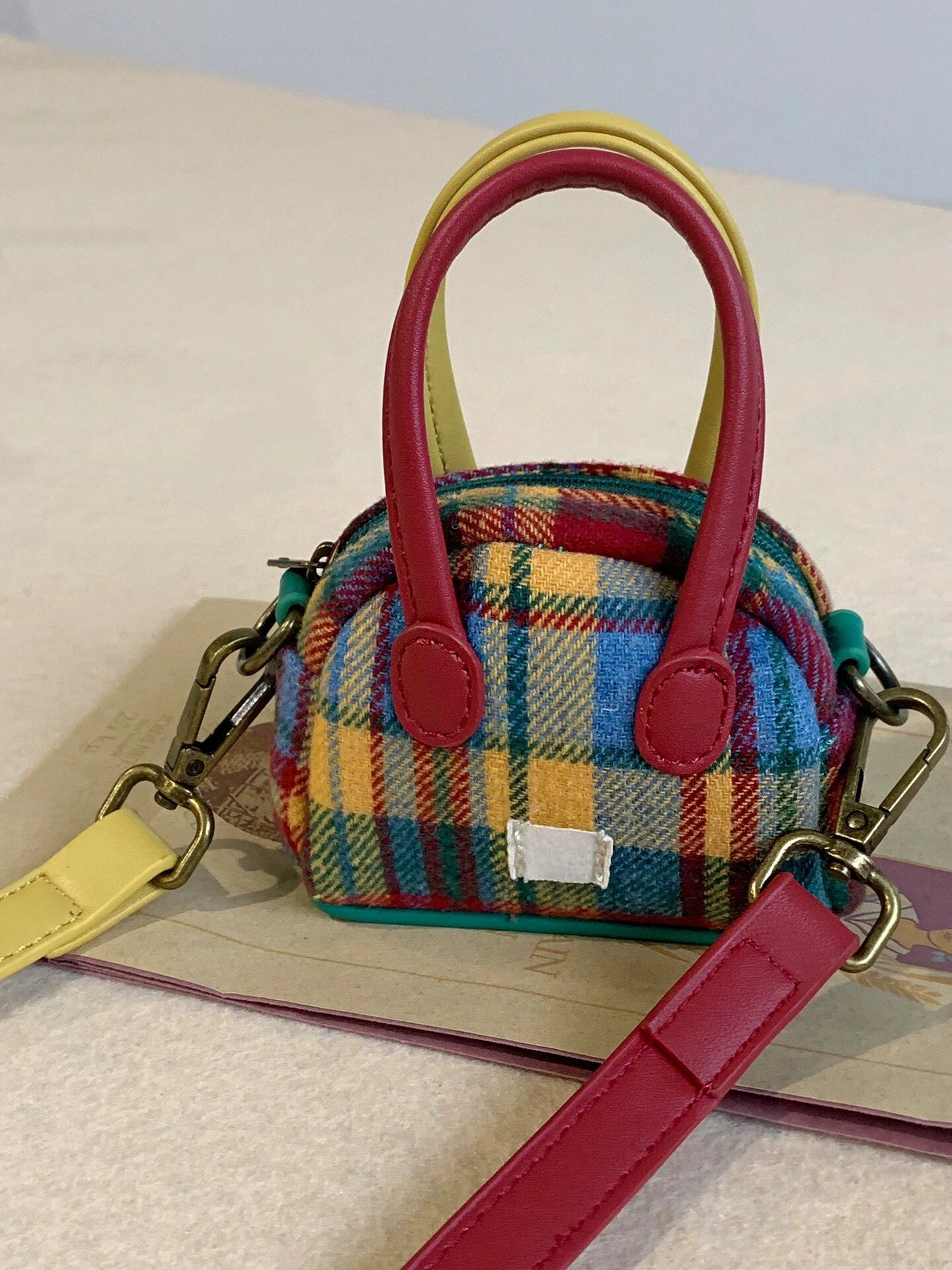 Shoulder Bag or Crossbody Bag in Red and Black Flannel Buffalo Plaid -  Handmade, Medium — Teresa's Treasures
