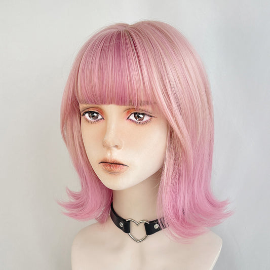 Rose gold gradient highlight y2k wig A40745