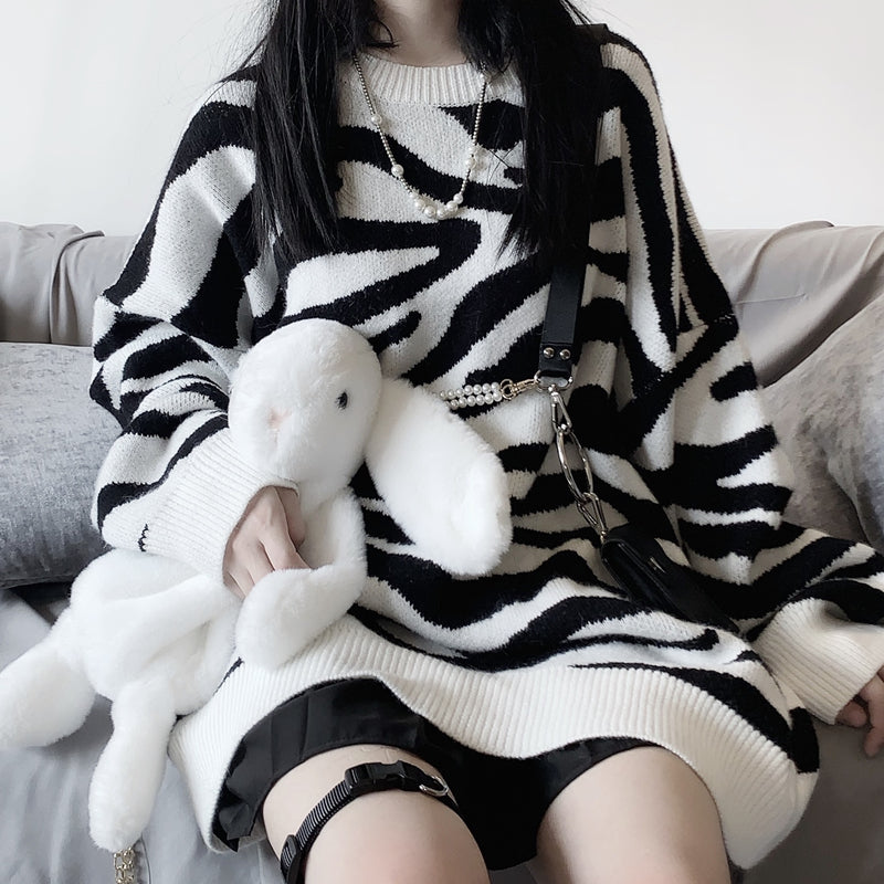 Zebra print sweater A40833