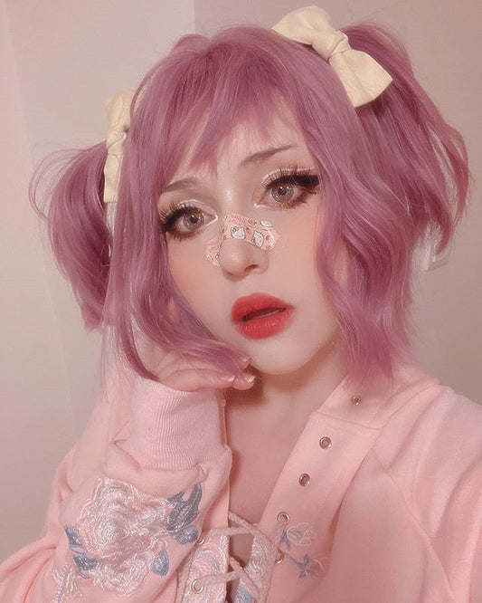 Purple pink girly lolita wig A10777
