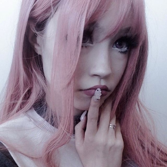 Light pink lolita fashion wig A10330