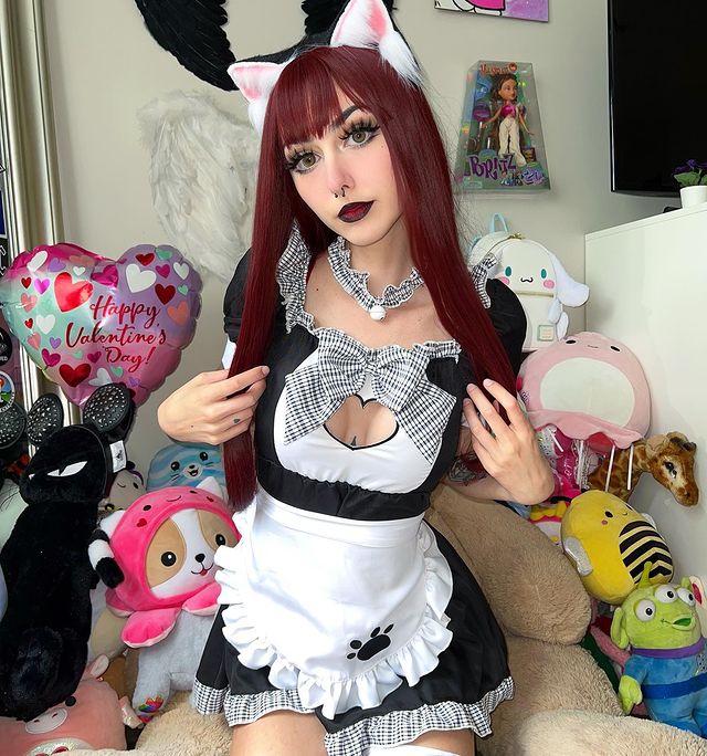 Love hollow cat maid outfit A30435