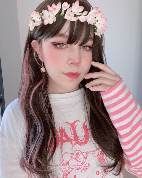 Cherry Blossom Pink Highlight Wig A30820