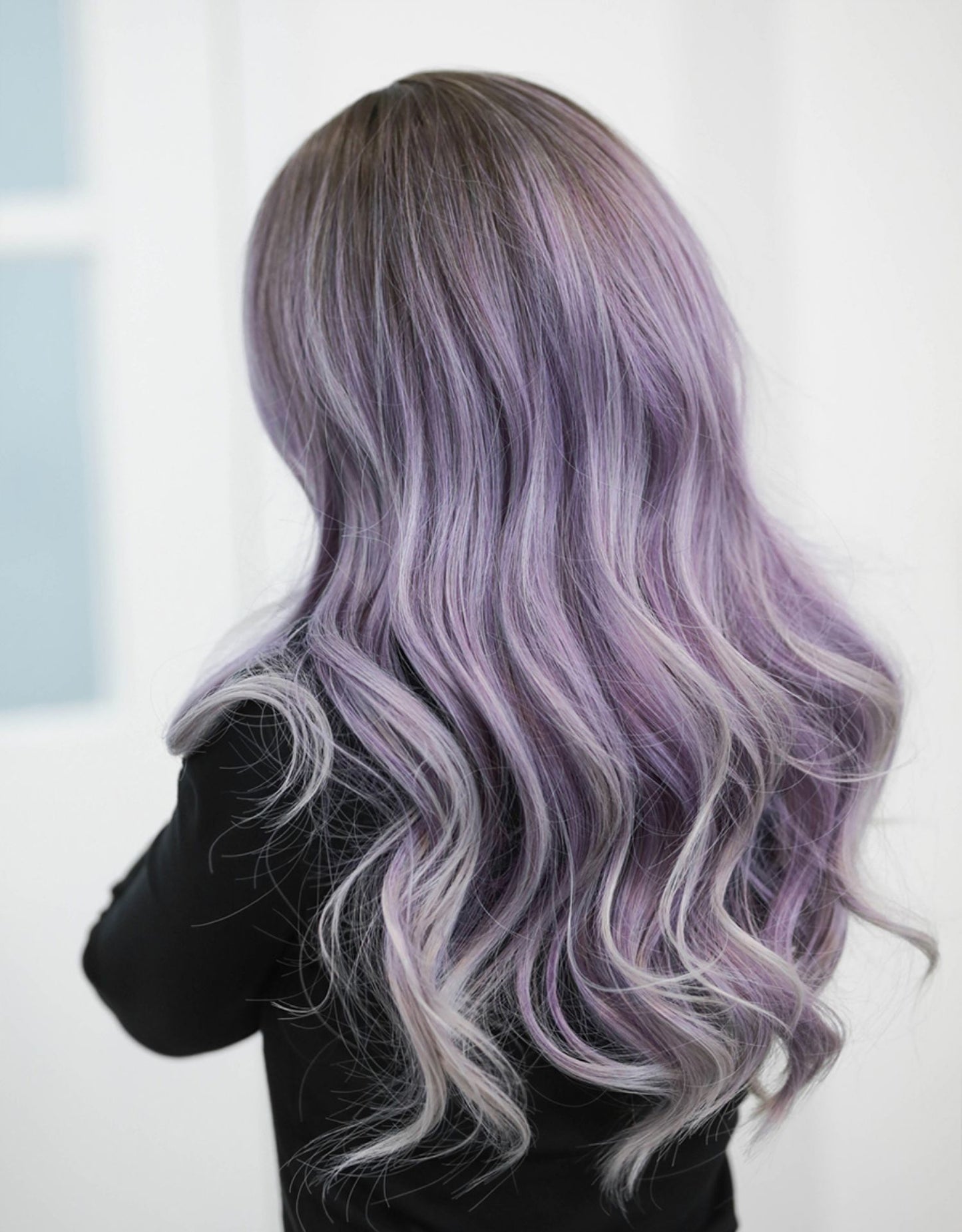 Purple Gray Gradient Wig A40158