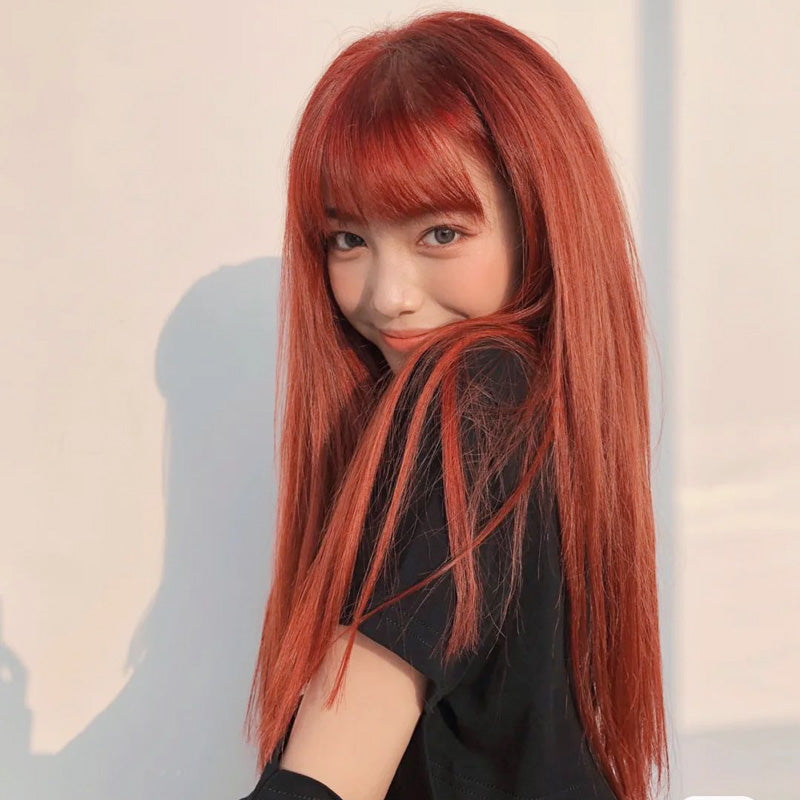Orange red wig A30876