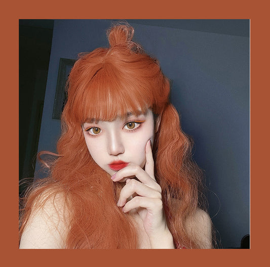 Dirty orange wool roll Lolita wig A20127
