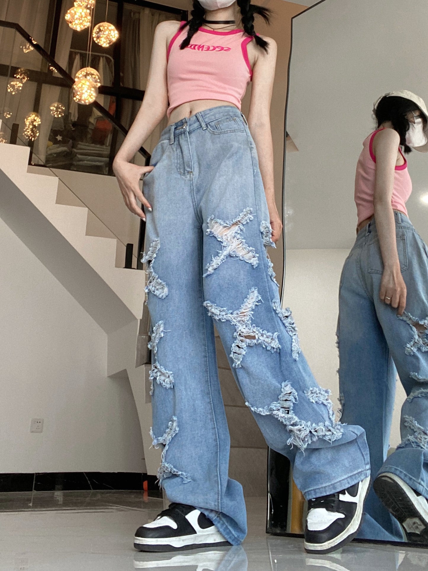 Hip Hop Ripped Jeans A40831
