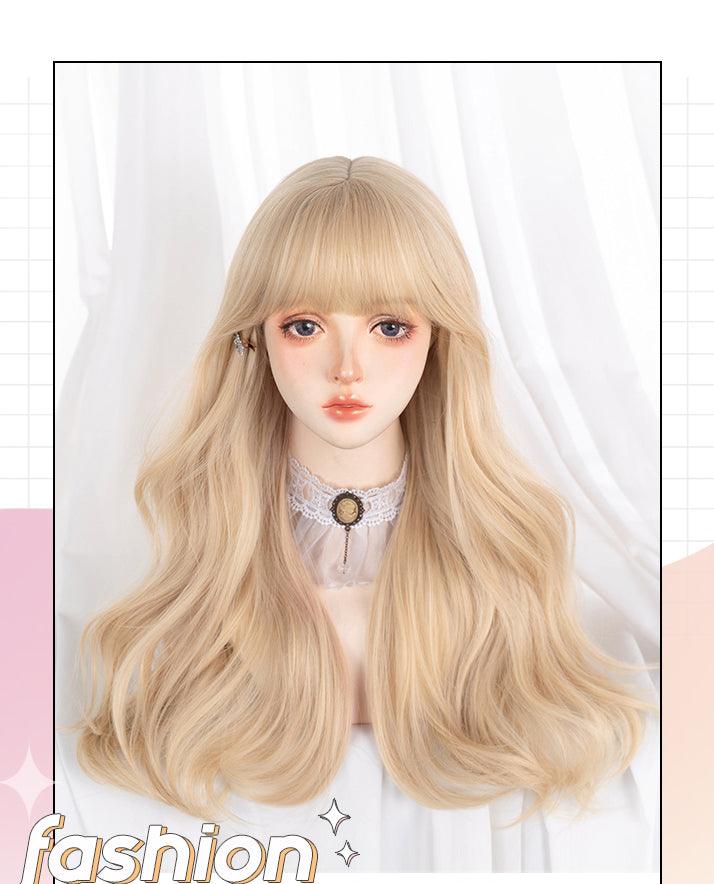 Lolita Milk Tea Champagne Wig A40358
