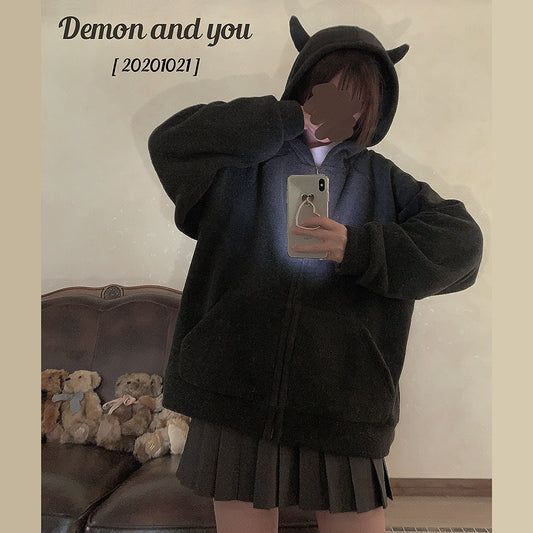 devil horn girl hoodie A40058