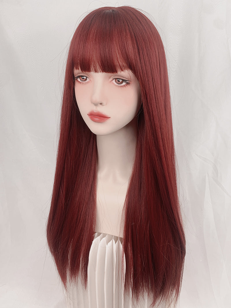 Mermaid rose long straight hair A40001