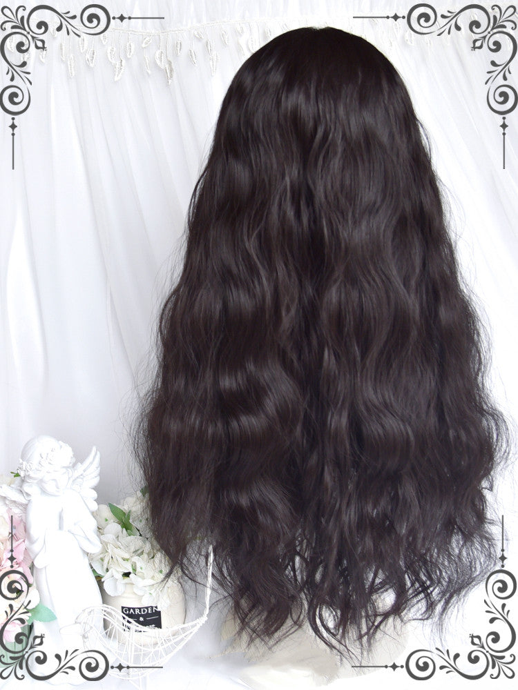Black Velvet Wool Curly Wig A40459