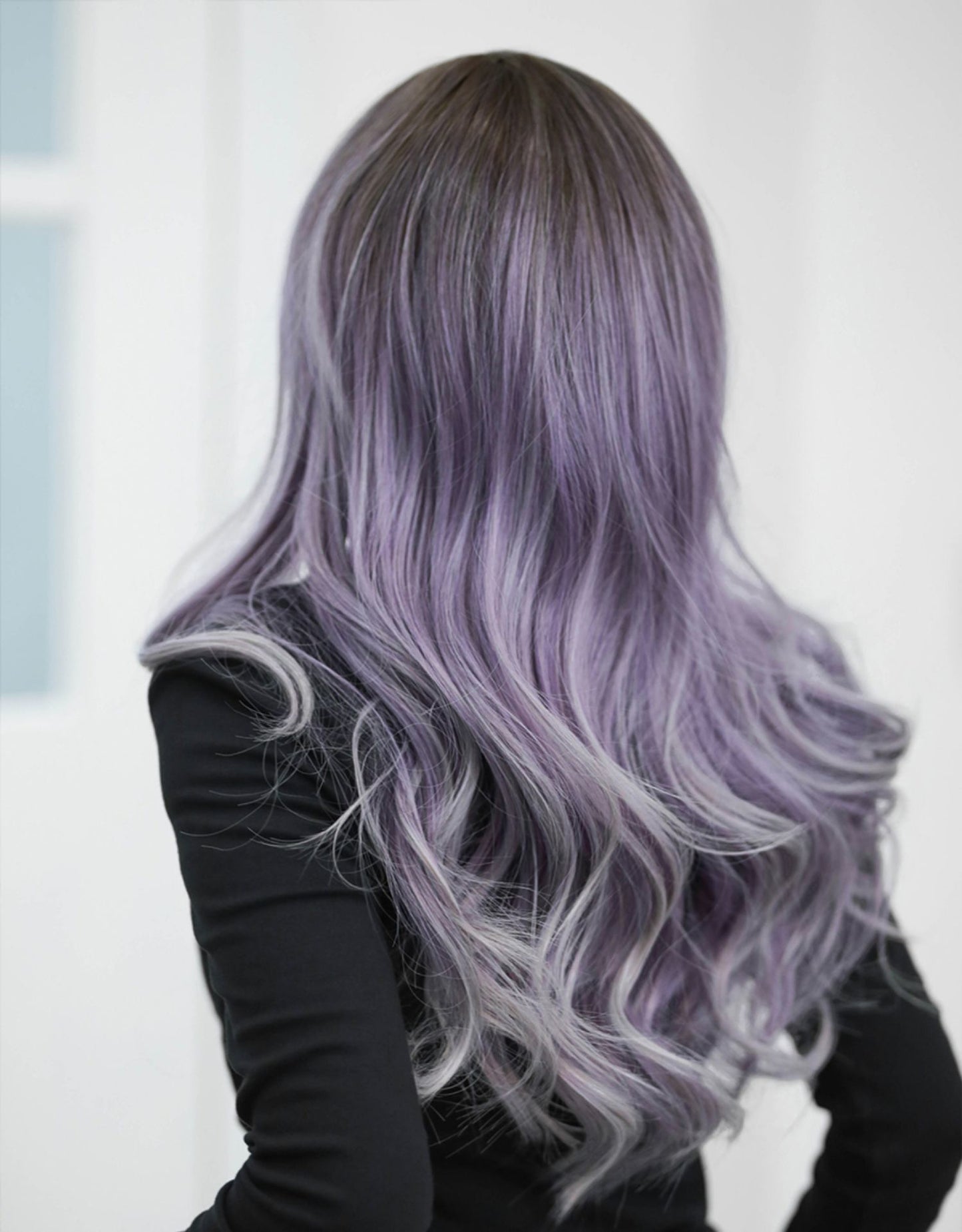 Purple Gray Gradient Wig A40158