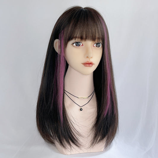 Pink Purple Highlighter Wig A40427