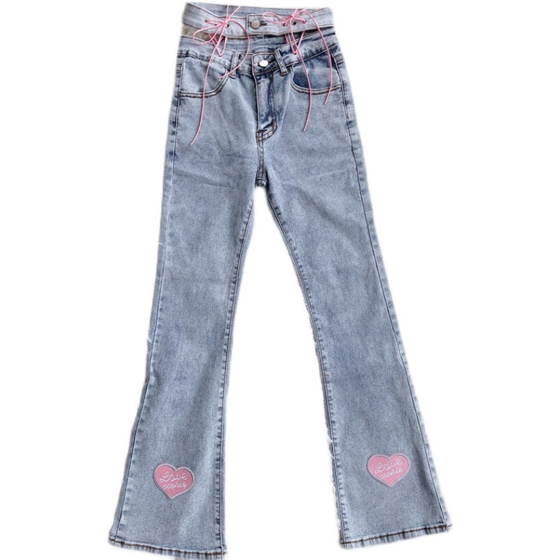 cutout flared jeans A40120