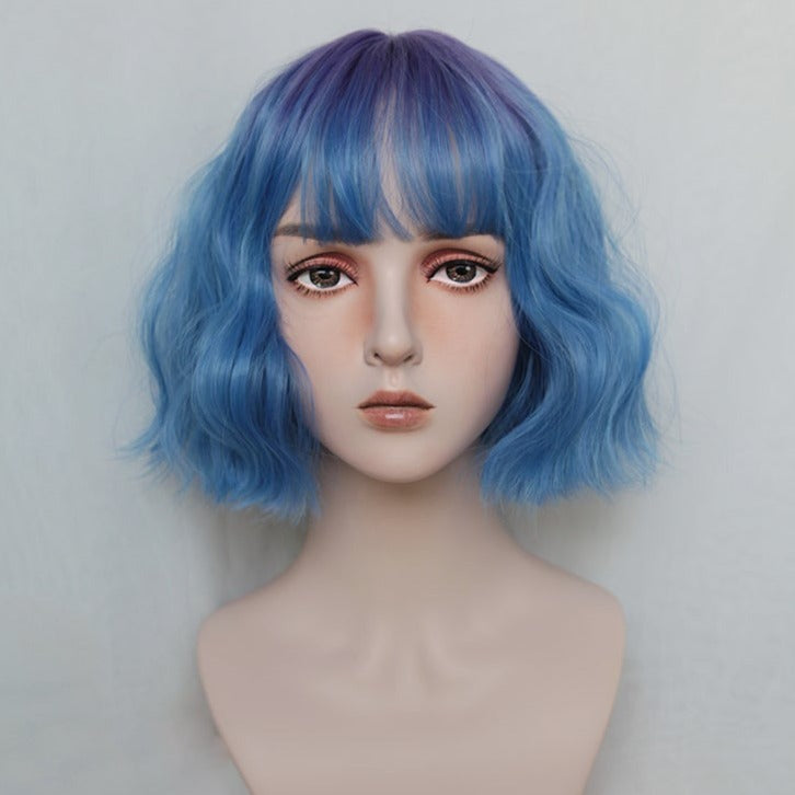 Purple and blue color gradient wig A30611