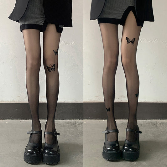 black bow stockings A40536