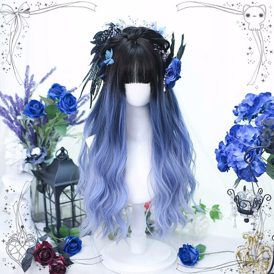 AP Wen Lan blue gradient wig A40602