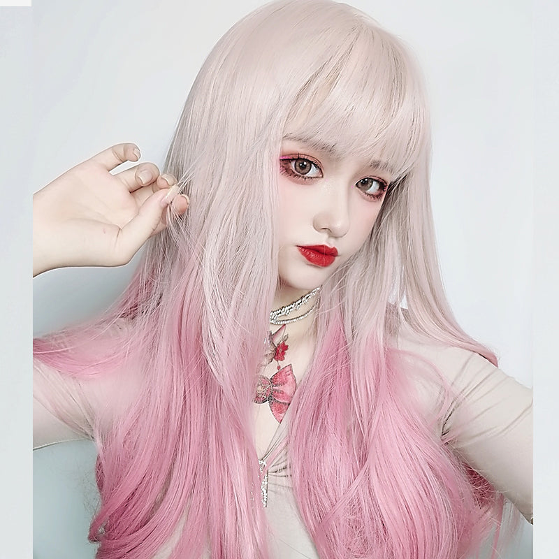 Peach girl gradient wig A20826