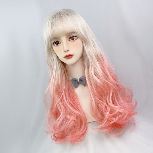 Gradient peach wig A30294