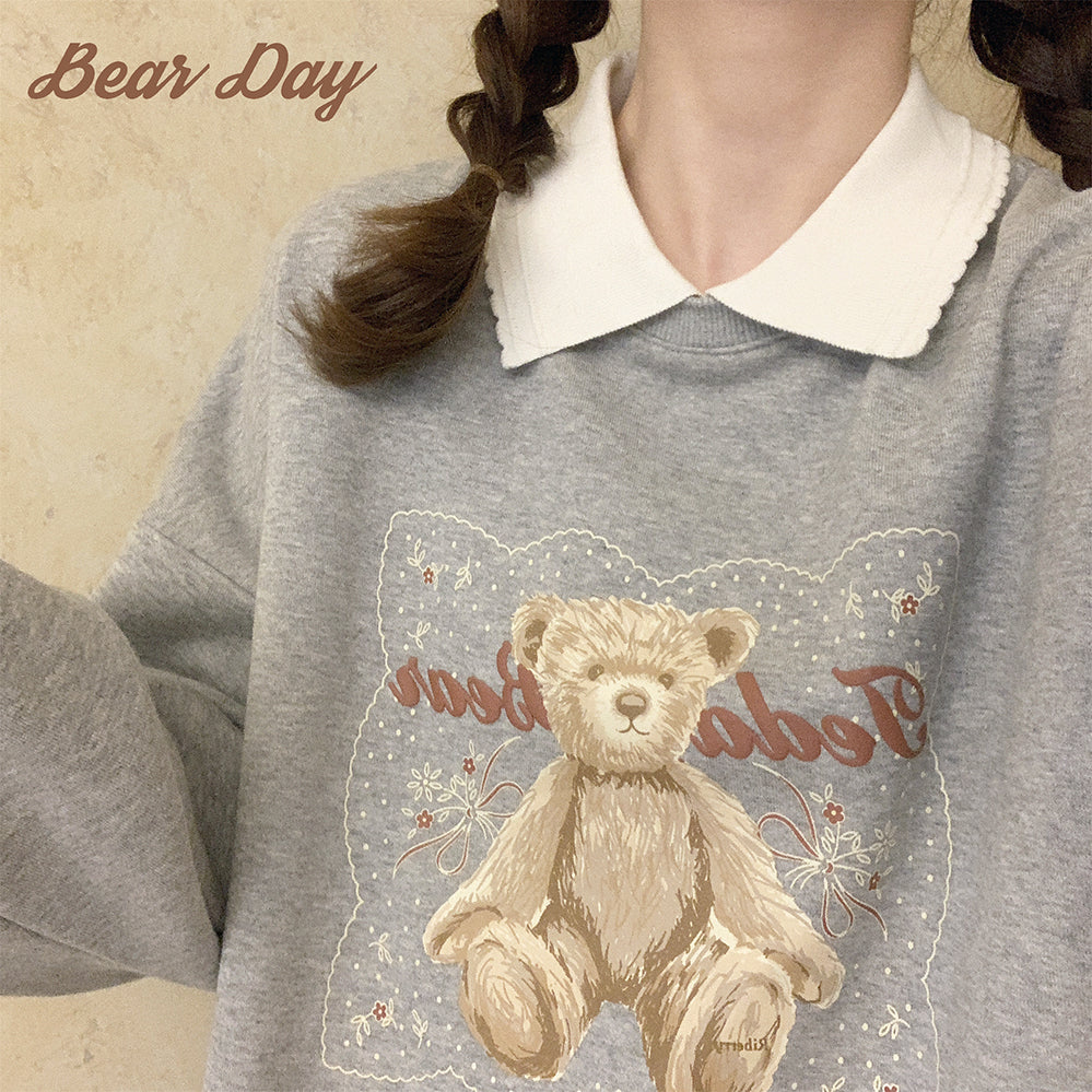 teddy bear retro sweatshirt A40178