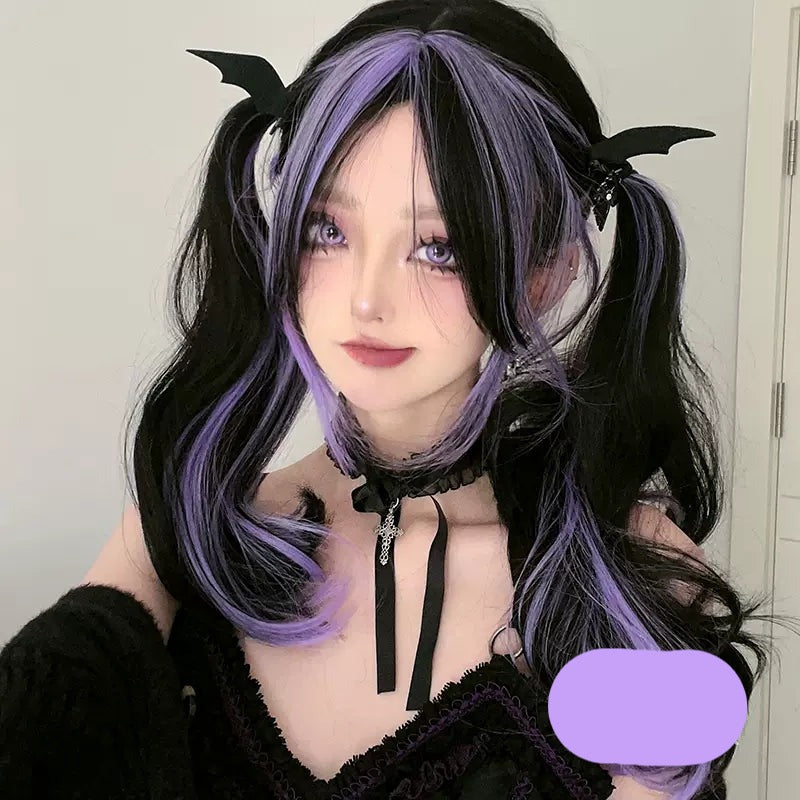 Dye purple playful girl Lolita wig A40425