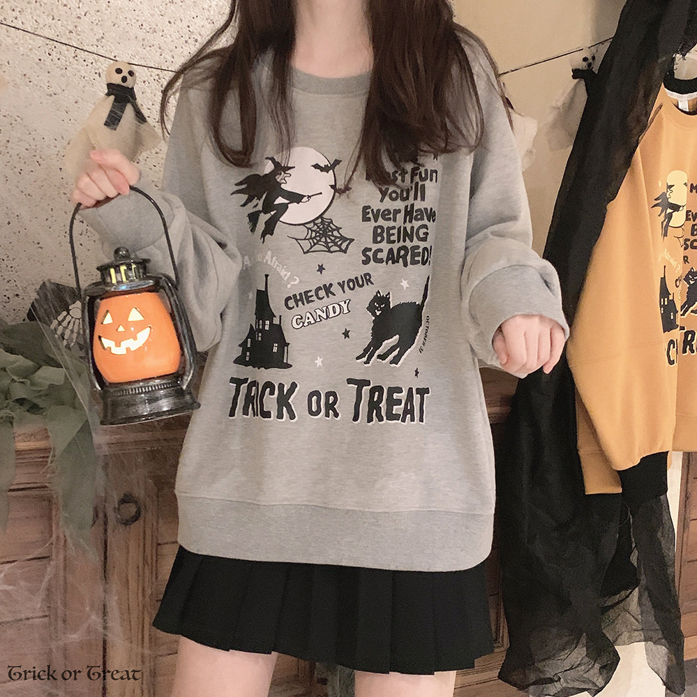 Fried black cat Castle star Halloween T-shirt A40226