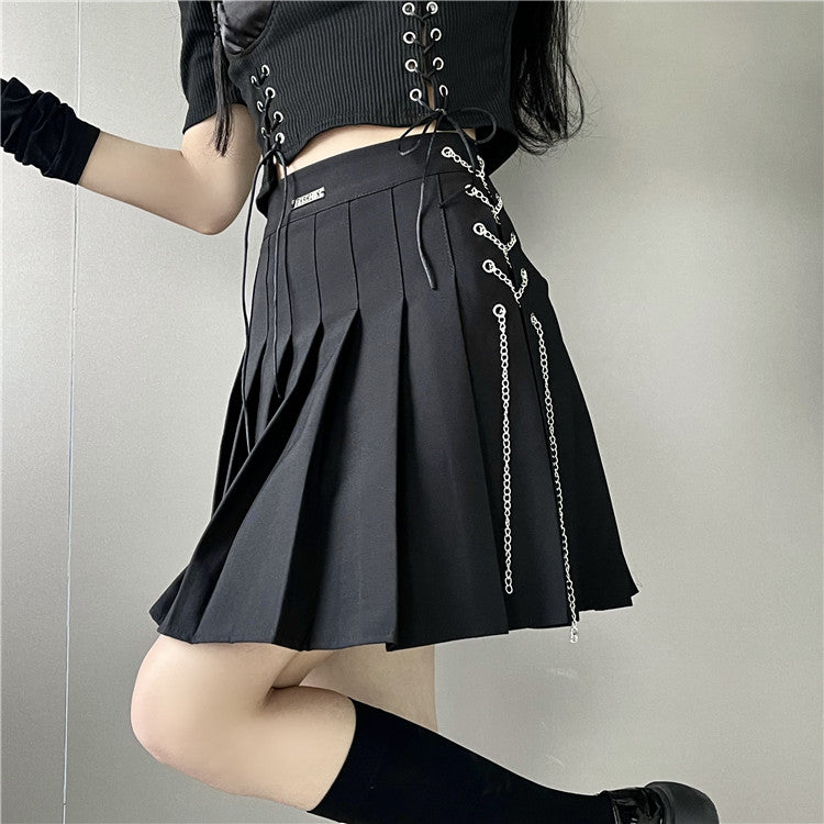 Niche sweet and cool hot girl A-line skirt A30920
