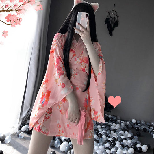 Cute Moon Rabbit Kimono Pajama Set A10883