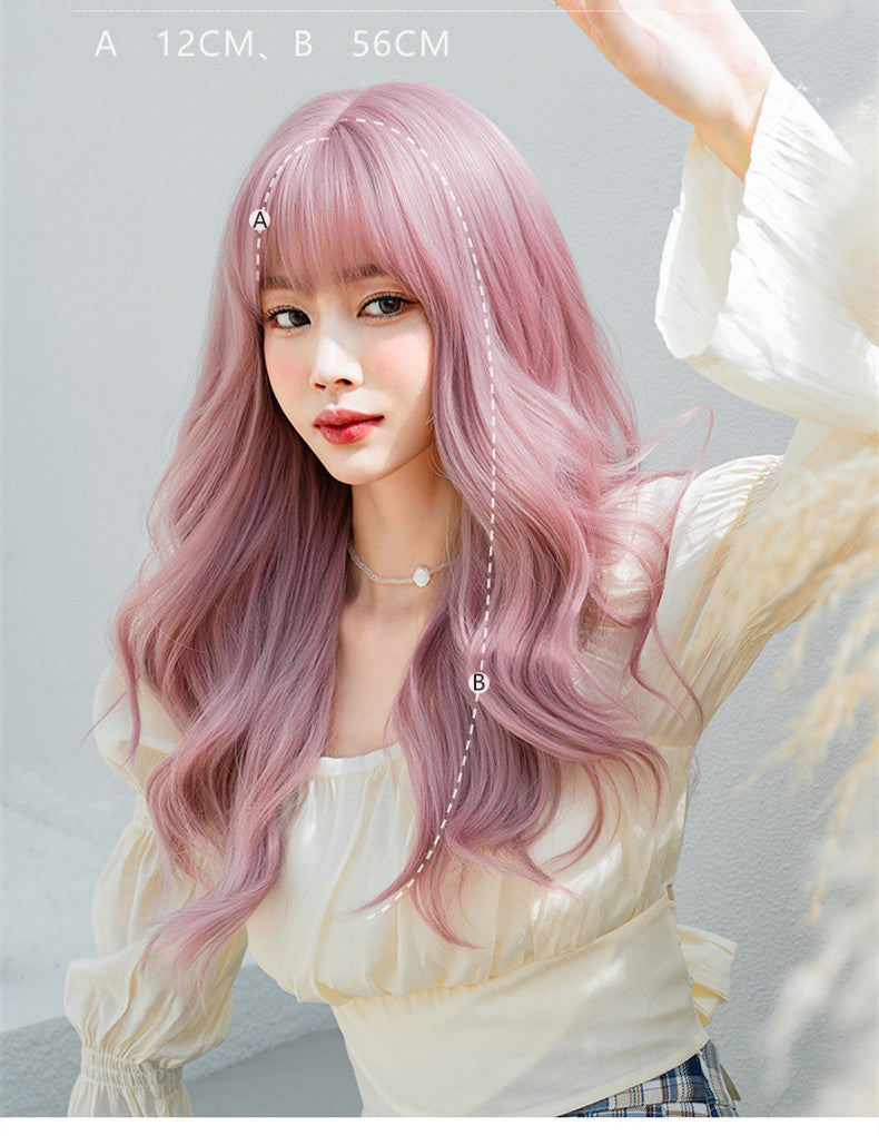 Stylish Pink Wavy Girl Hair