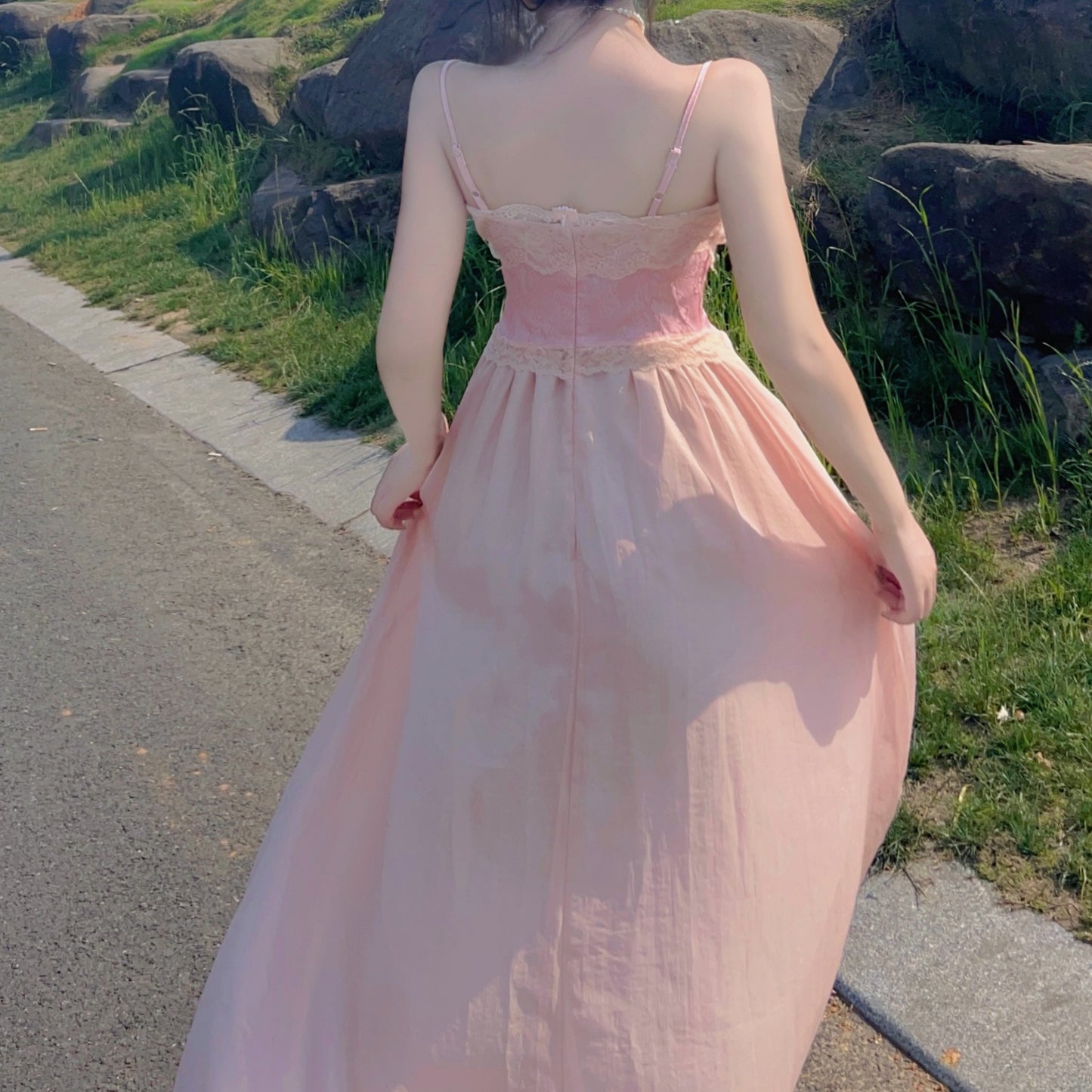 Vintage Pink Slip Dress A30999