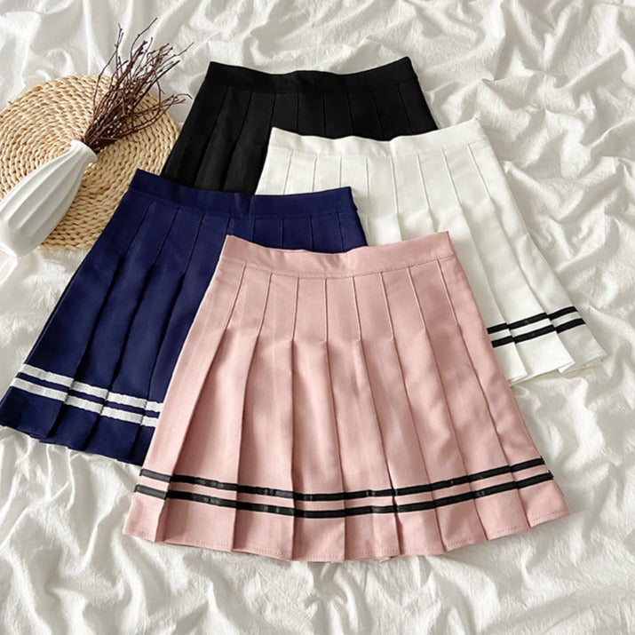 Sports striped girls skirt A30934