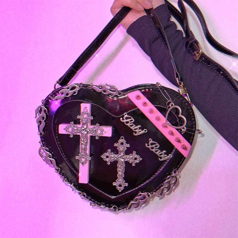 Love Cross Punk Crossbody Bag A40467