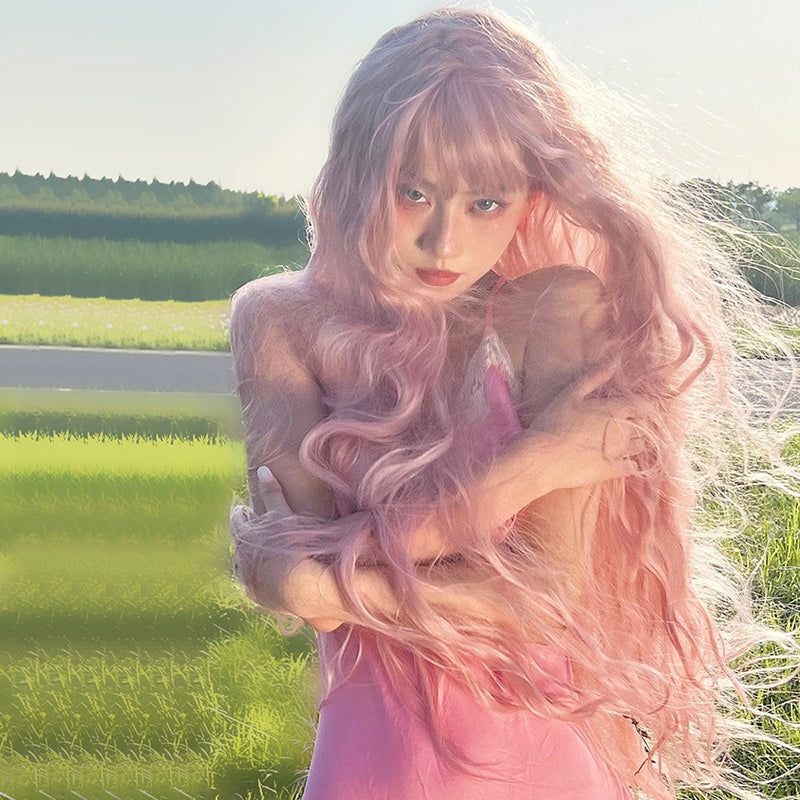 pink wig