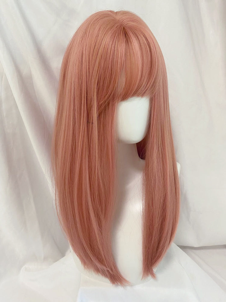 Orange pink wig A30765