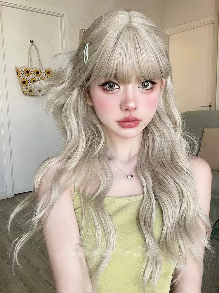 cute lolita blonde wig A40590